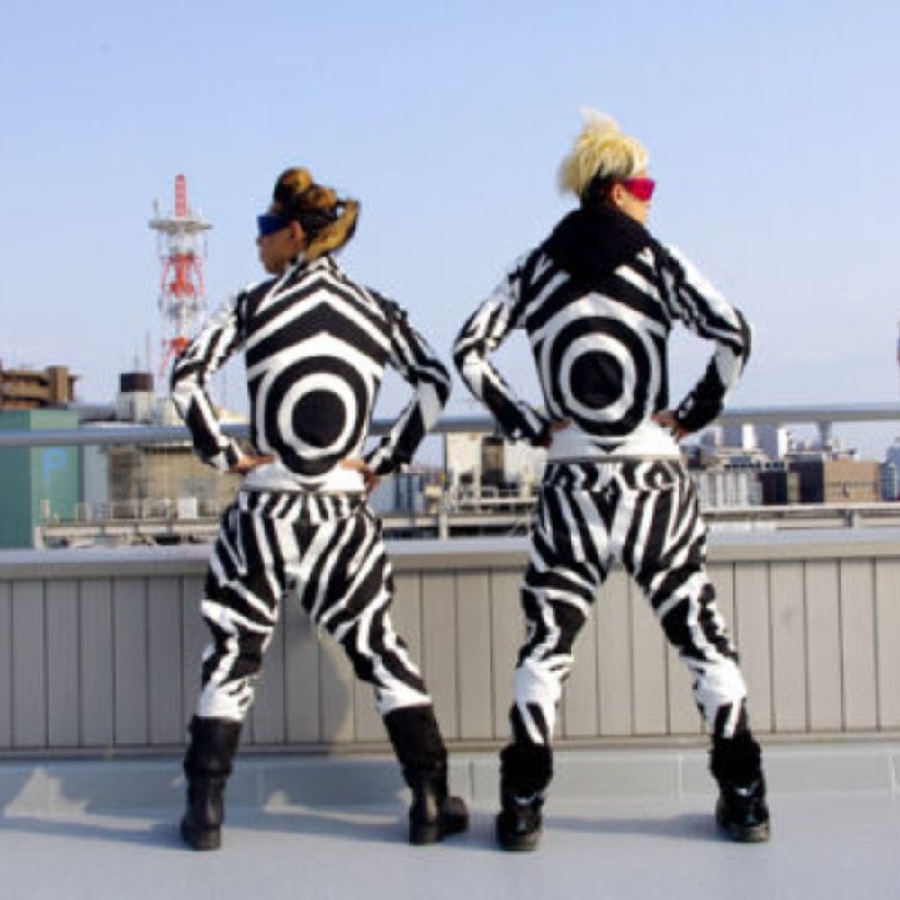 Ziguridol Unisex Kaleidoscope Pattern Women's Pants, Black/White